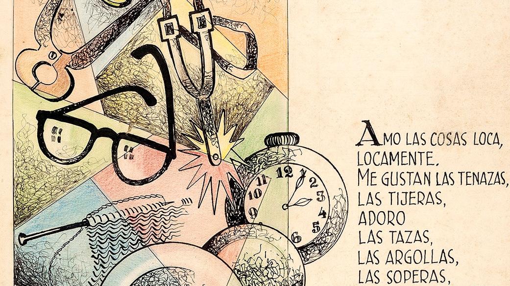 Obra inspirada en un poema de Pablo Neruda y que forma parte de un conjunto de poemas ilustrados realizados por integrantes del Grupo Ancoa en la década del '70.