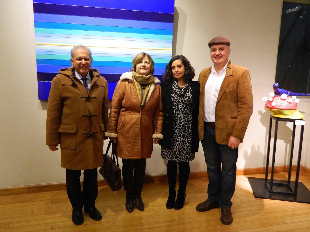 Inauguración Juan Tosso, Virginia Álvarez, Margarita Valenzuela y Andrés Hermosilla-Soliz.