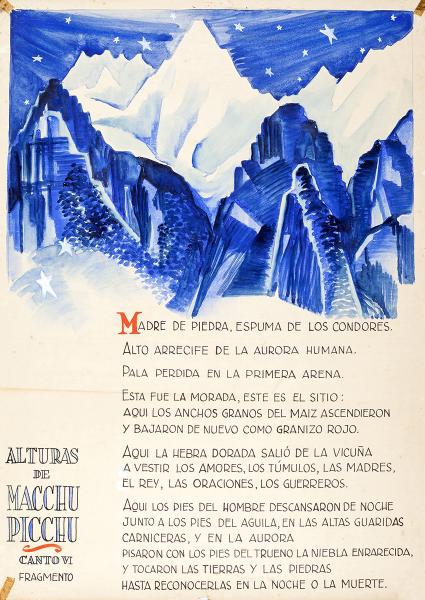 Alturas de Macchu Picchu, canto VI (fragmento)